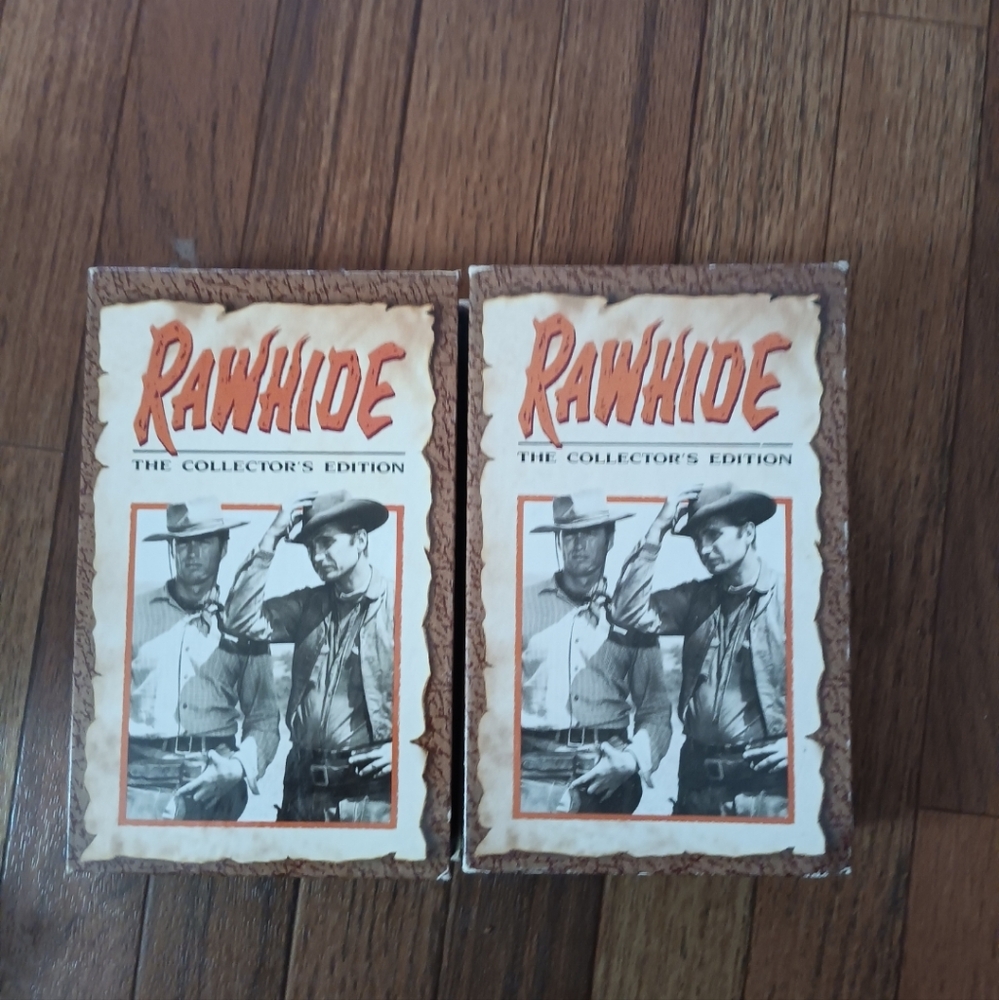 TWO RAWHIDE VHS. EPISODES SHOWN ON BACK. COLLECTORS ADDITION